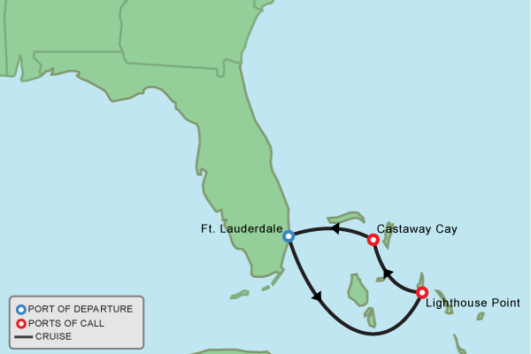 Cruise itinerary map