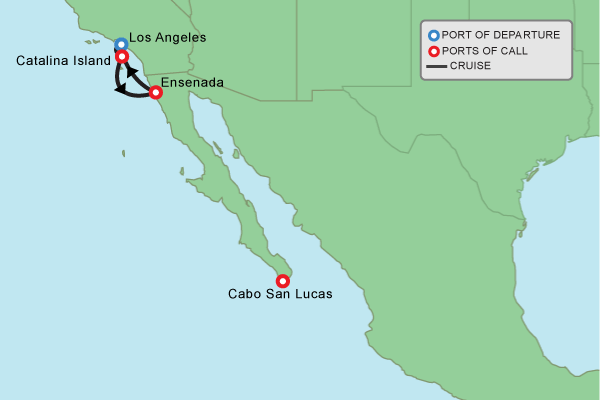 Cruise itinerary map